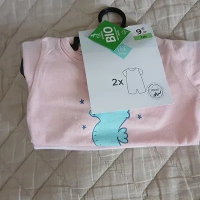 Lot 2 barboteuse combishort fille tex baby 54 cm 1 mois